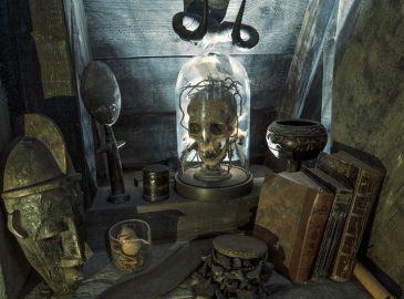 Items inside the Defence Against the Dark Arts classroom within Hogwarts castle